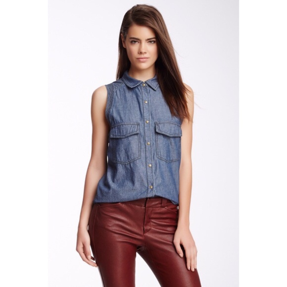 SOLD!!! A.L.C. Kelly Denim Sleeveless Top